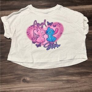 ⚡️2 for $10⚡️Old Navy “Angel & Stitch” Cropped Graphic Tee